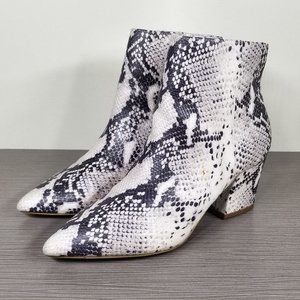 Steve Madden Missie Block Heel Bootie, Snake Print, Womens Size 8 M